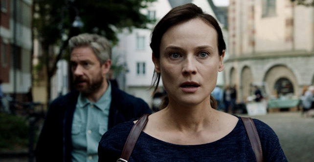 Szenenfoto aus "Die Agentin" mi Martin Freeman, Diana Krüger, (c) Kolja Brandt